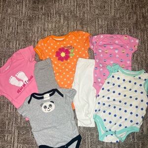 Assorted Colorful Baby Onesies Set